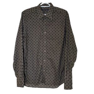 Kenneth Cole New York Mens Medium Casual Button Front Shirt Long Sleeve